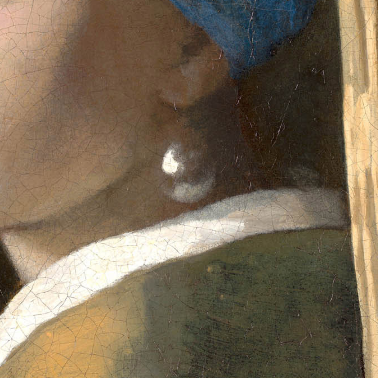 Das Mädchen mit dem Perlenohrring Detail - Das Mädchen mit dem Perlenohrring.